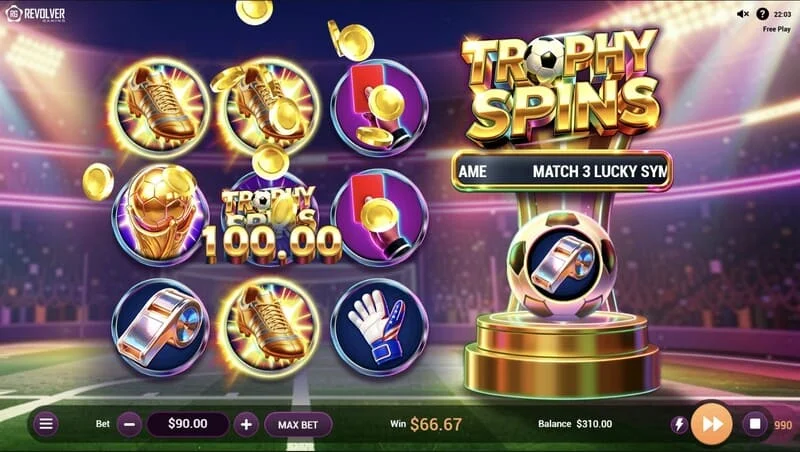 Trophy Spins World Cup 26 - výplata násobitelů v Baller Bonus