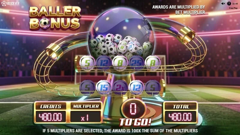 Trophy Spins World Cup 26 - spuštění kola Baller Bonus